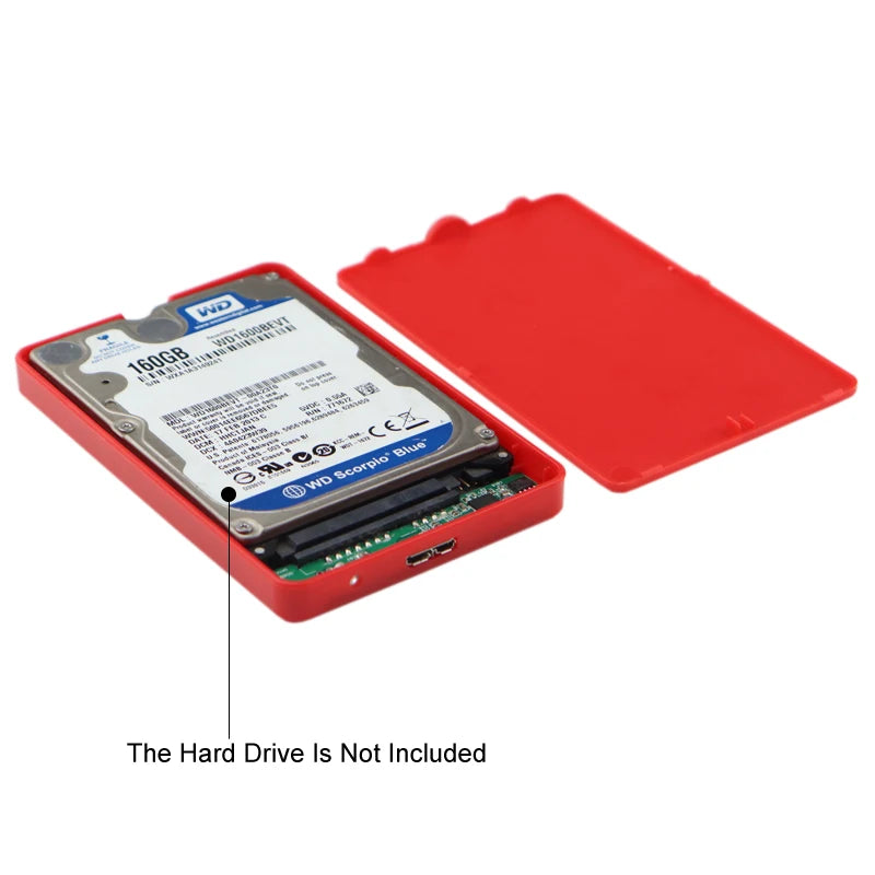 USB 3.0 to 2.5 Inch Hard Drive Case SATA HDD SSD Enclosure 5Gbps External Hard Drive Disk Box for PC Laptop Smartphone PC Laptop